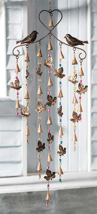 Windchime for Garden with Birds and Leaves Second Nature Online