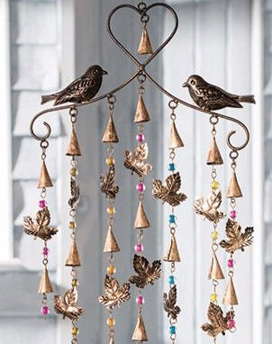 Wind Chime for Garden with Birds and Leaves Second Nature Online