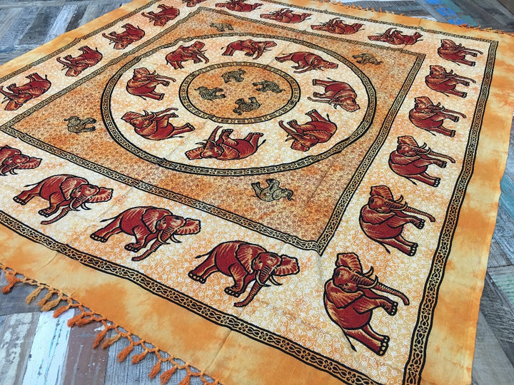 Large Elephant Bedcover or Indian Wall Hanging