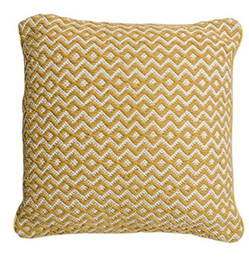 Cushion Cover in Cotton and Jute with Geometric Zig Zag Design - Second Nature Online