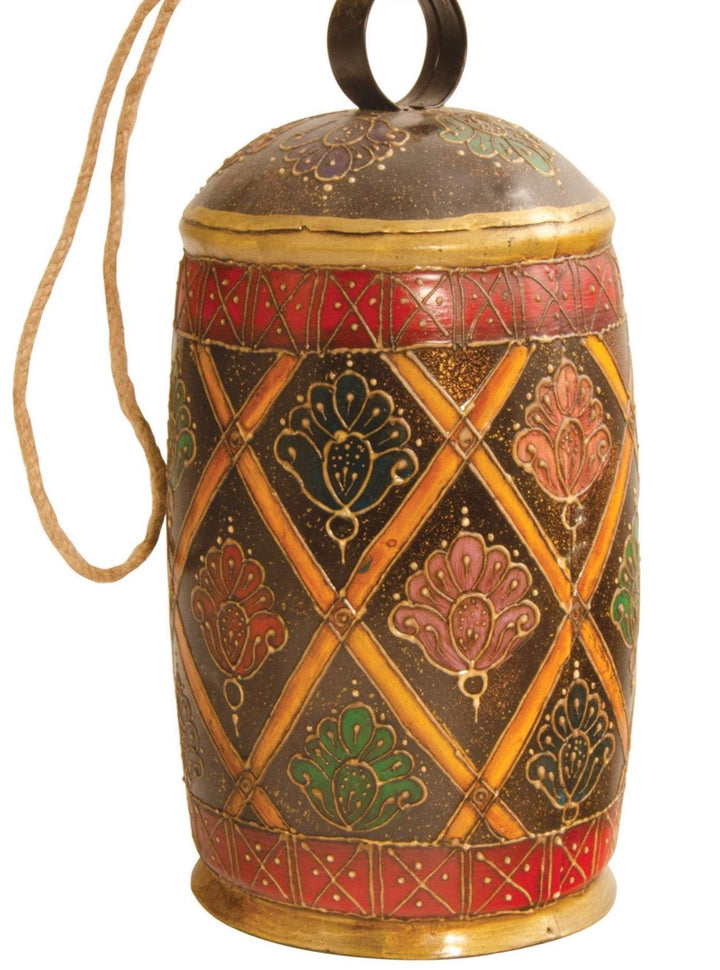 Traditional Hand Painted Indian Bell With Multi Colours